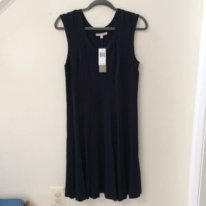 Blue sleeveless cotton dress